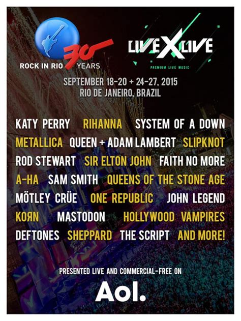 rock in rio 2015 line up